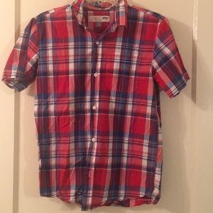 Old Navy Plaid Short sleeve XL
